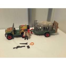 Playmobil 4832 safari jeep met neushoorn op aanhanger