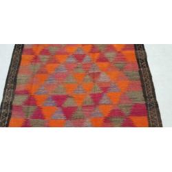Vintage kelim kleed loper 306x104 cm vloerkleed tapijt kelim