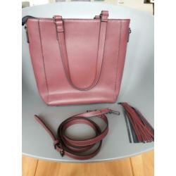 Mooie bordeaux rode trendy tas