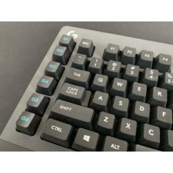 Logitech gaming set met mechanisch toetsenbord, muis en mat.