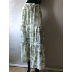 GARCONNE lange stroken rok met panters mt TU