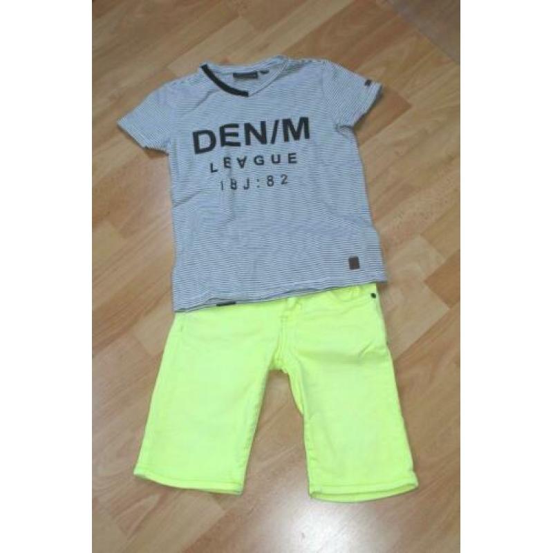 Stoere Retour short + shirt Indian Blue maat 8 / 128 ZGAN!!