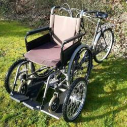 Rolstoelfiets, rolstoel op fiets