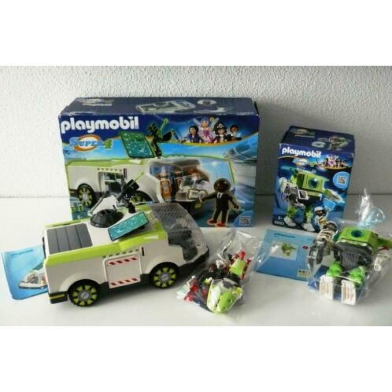 NIEUW STAAT Playmobil Super 4 Techno 6692 + 6693