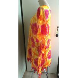 Afrikaanse hippie top M L one size zomers batik tie dye goa