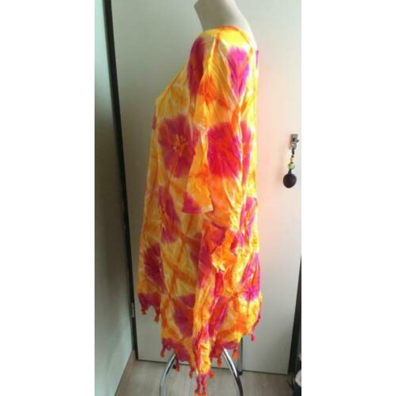Afrikaanse hippie top M L one size zomers batik tie dye goa