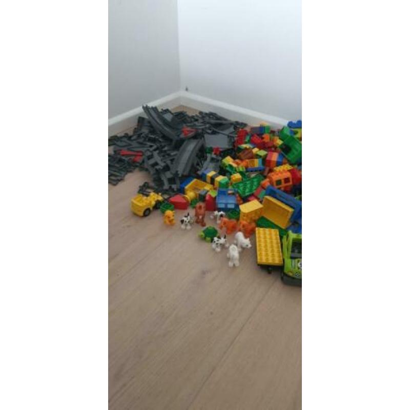 Duplo elektrische treinen 2x, brandweer, tractoren, quads, r