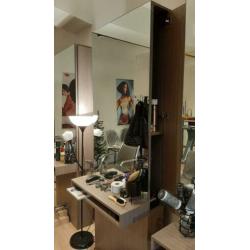 Kapsalon inrichting = 3 stuks Kaptafel Simple met spiegel