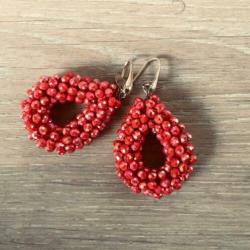 Lott oorbellen rood