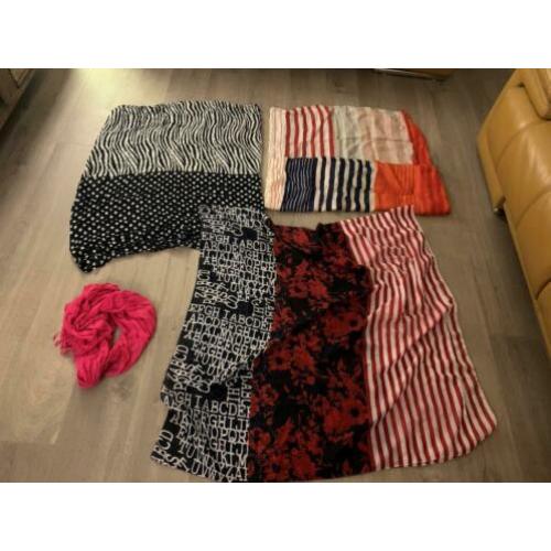 ???? Nieuw Sjaal pakket 5 stuks diverse prints en kleuren