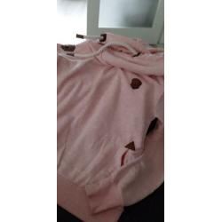 Zachtroze sweather / hoodie Naketano maat M
