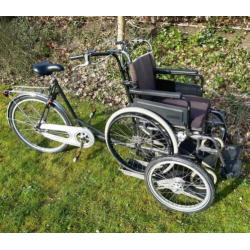 Rolstoelfiets, rolstoel op fiets