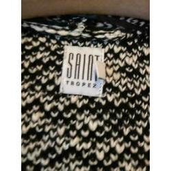 Saint Tropez zwart wit mouwloos vest maat M