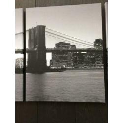 4-luiks canvas ‘Brooklyn Bridge’