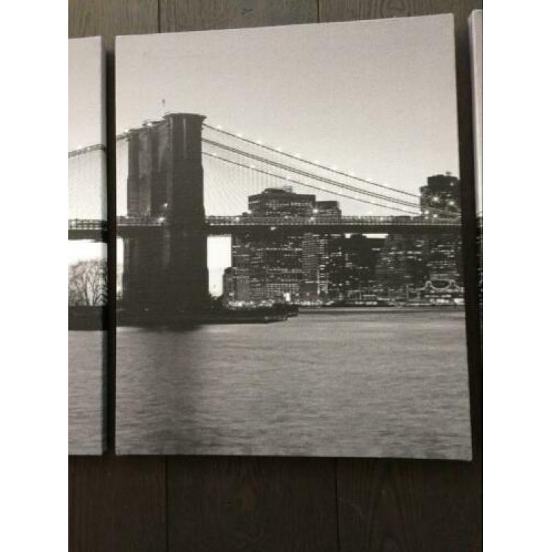 4-luiks canvas ‘Brooklyn Bridge’