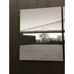 4-luiks canvas ‘Brooklyn Bridge’