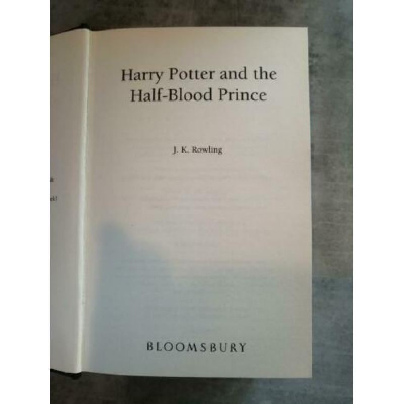 Misprint, first edition Harry Potter and the half-blood
