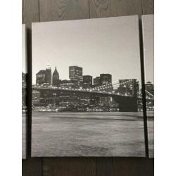 4-luiks canvas ‘Brooklyn Bridge’