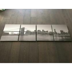 4-luiks canvas ‘Brooklyn Bridge’