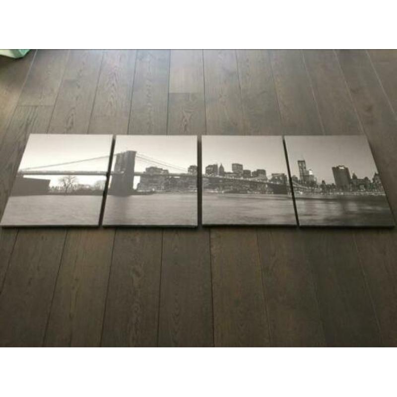 4-luiks canvas ‘Brooklyn Bridge’