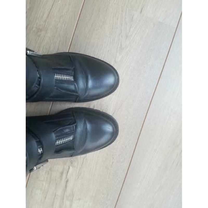 Stoere bikerboots van Manfield, maat 37.