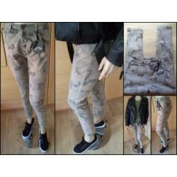 Made in ITALY nieuwe stretch camouflage broek maat S