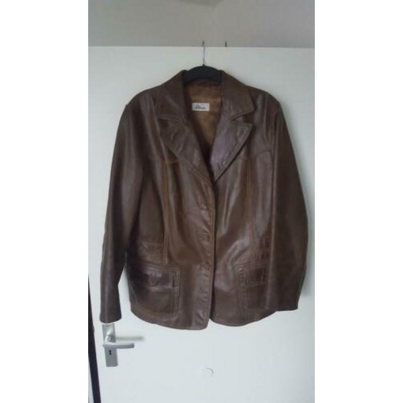 Leren jas maat 46
