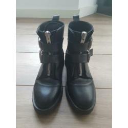 Stoere bikerboots van Manfield, maat 37.