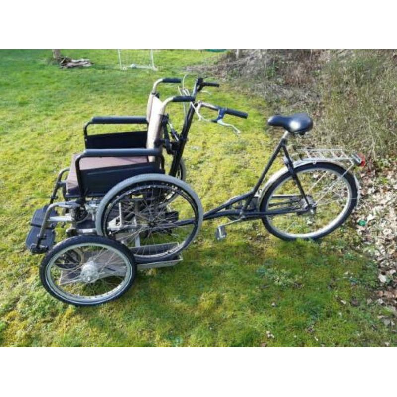 Rolstoelfiets, rolstoel op fiets