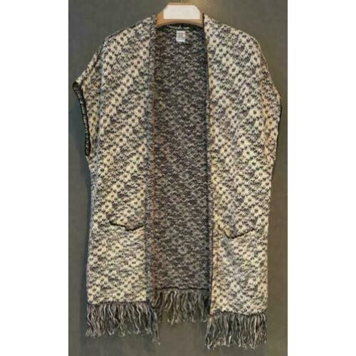 Saint Tropez zwart wit mouwloos vest maat M