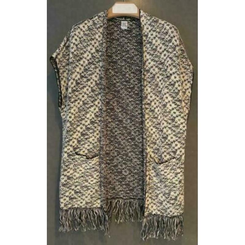 Saint Tropez zwart wit mouwloos vest maat M