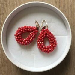 Lott oorbellen rood