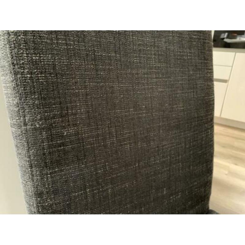 2 stoelen, blauwgrijze stof