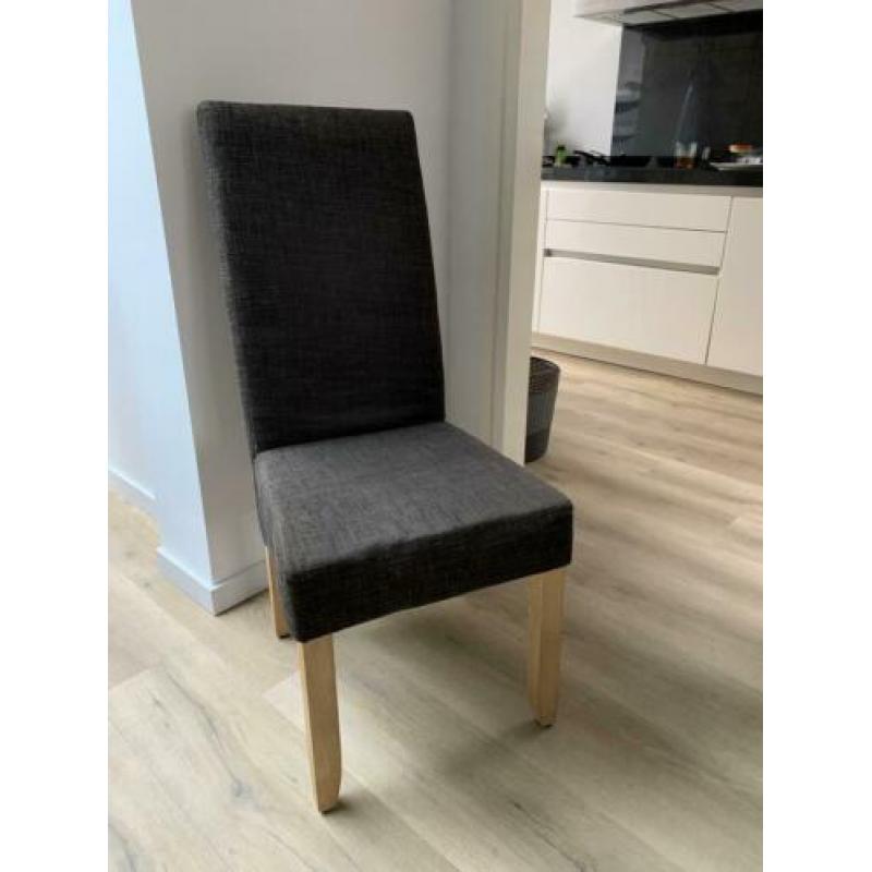 2 stoelen, blauwgrijze stof