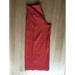 Corel wijde rode linnen mix lange broek 44 / XXL
