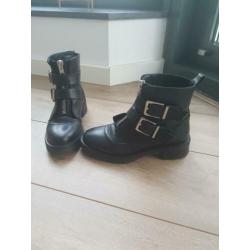Stoere bikerboots van Manfield, maat 37.