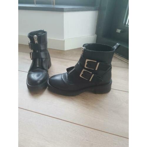 Stoere bikerboots van Manfield, maat 37.