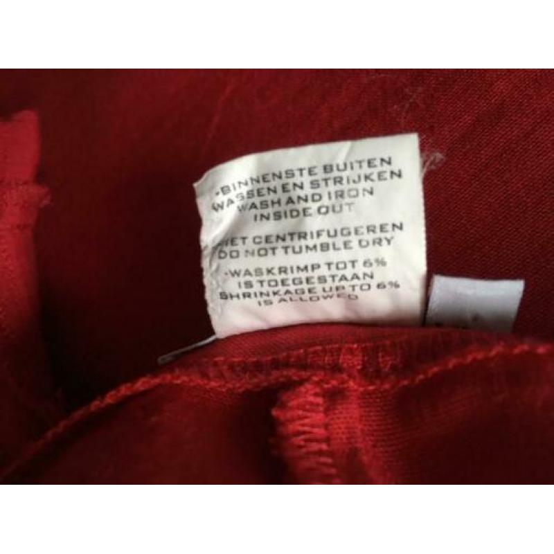 Corel wijde rode linnen mix lange broek 44 / XXL