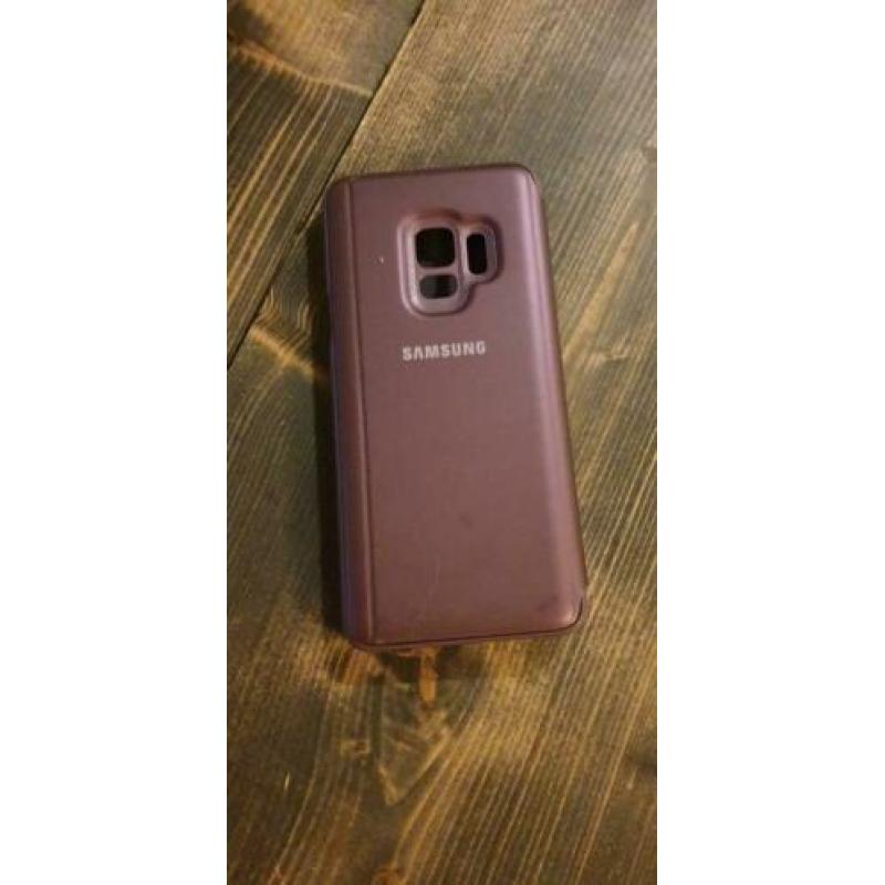 Clear view cover Samsung Galaxy S9 paars