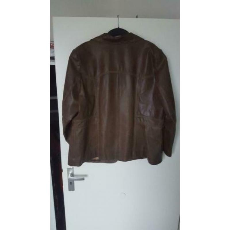Leren jas maat 46