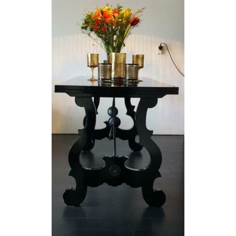 Van Roon Living eettafel Eric Kusters style zwart hoogglans