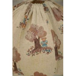 Twee vintage tafellampen, stof en kunststof