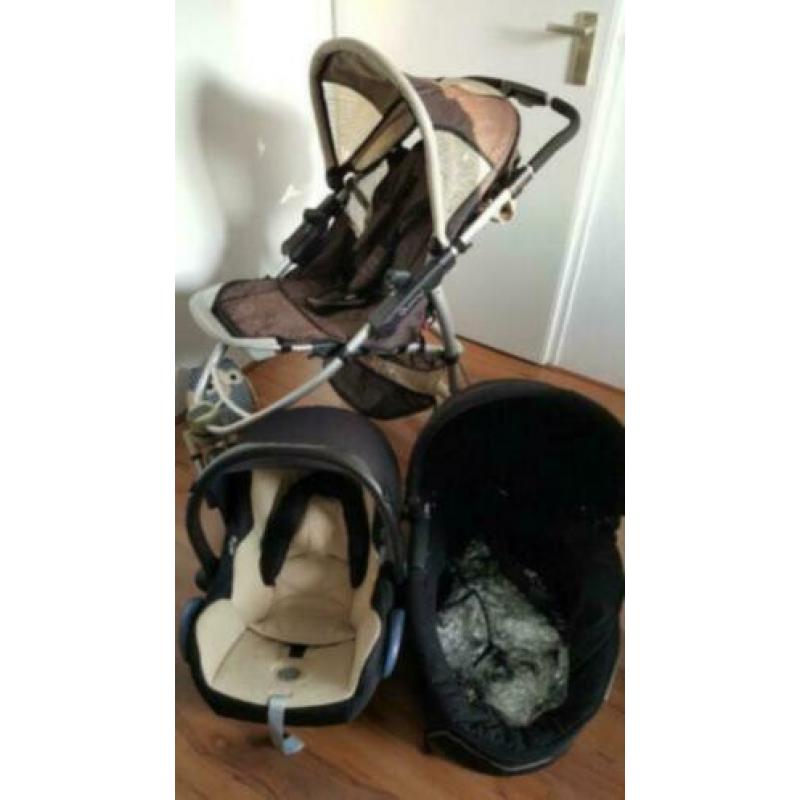 complete kinderwagen quinny speedi + reiswieg en maxi cosi
