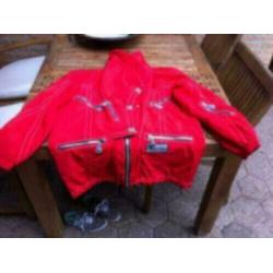 Dames ski jack Sports Wear maat 40 kleur rood.