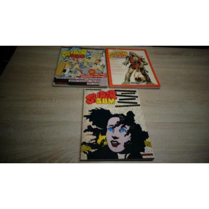 Supergum stripboeken 3 stuks zgan staat