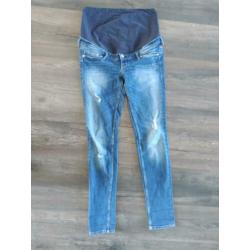 3 zwangerschapsbroeken maat 29/M (blauw, h&m en Noppies)