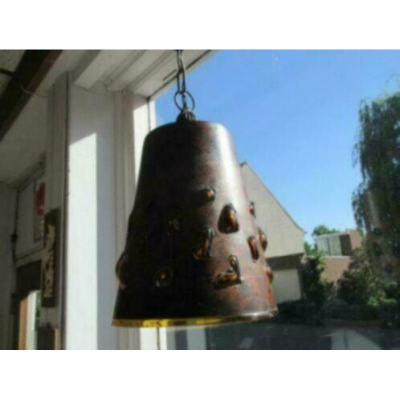 Raak jaren 60 design metaal glas retro vintage 19 x 23 cm