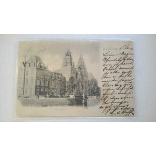 Oude kaart Rijsmuseum in Amsterdam 1920 1940