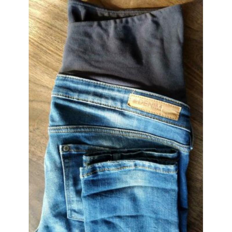 3 zwangerschapsbroeken maat 29/M (blauw, h&m en Noppies)