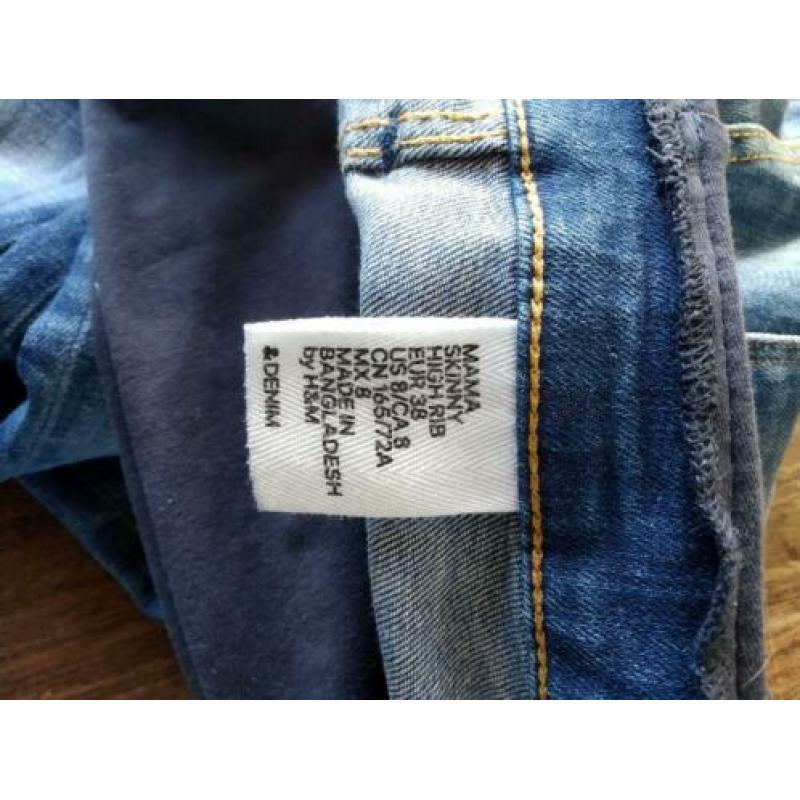 3 zwangerschapsbroeken maat 29/M (blauw, h&m en Noppies)